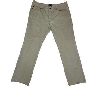Chaps 5 Pocket Twill Men's Hudson Tan Pants Sz 36x32 Khaki Straight Leg